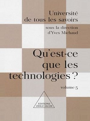 cover image of Qu'est-ce que les technologies ?